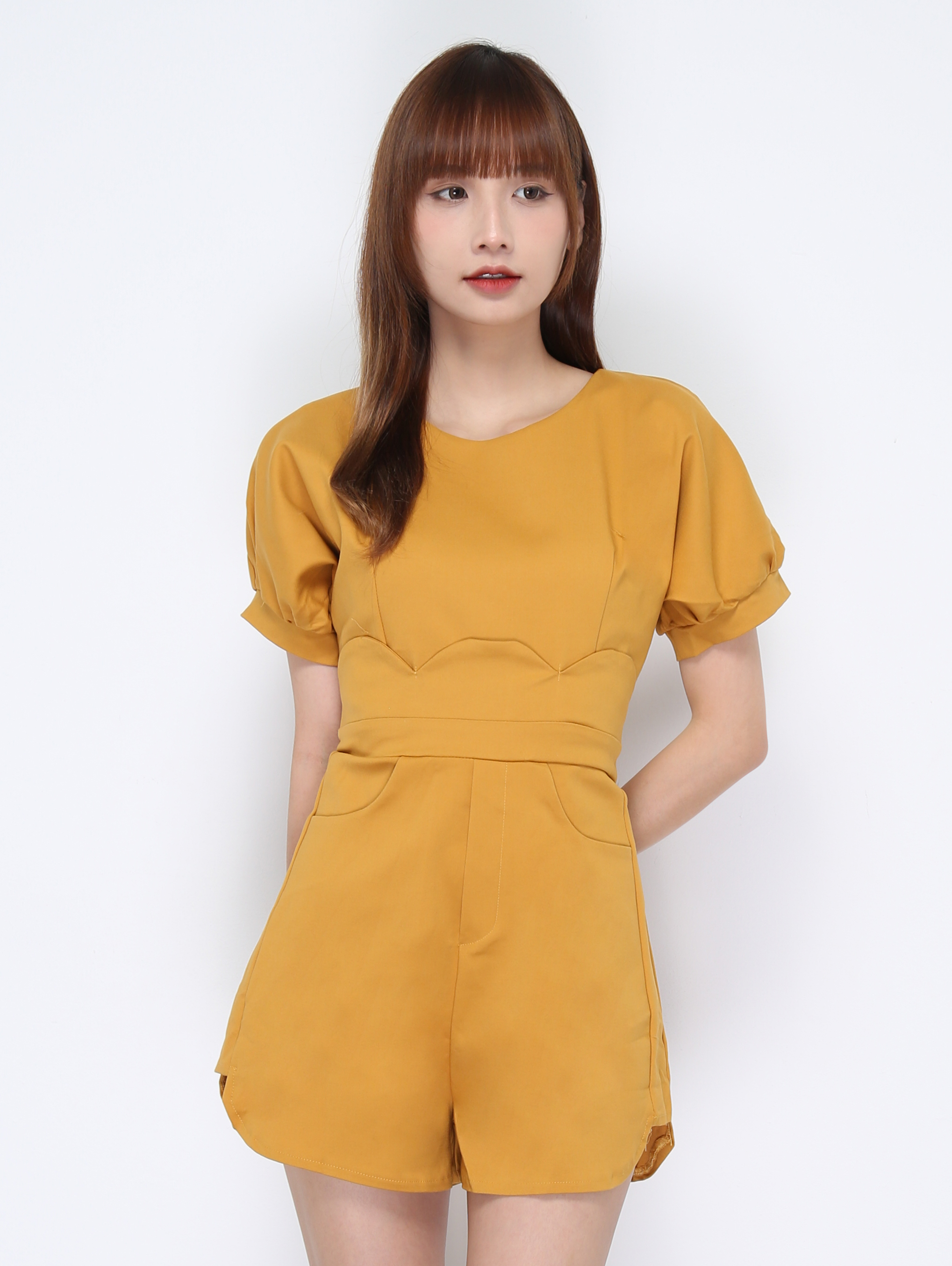 Side Pocket Round Neck Jumpsuit 20803