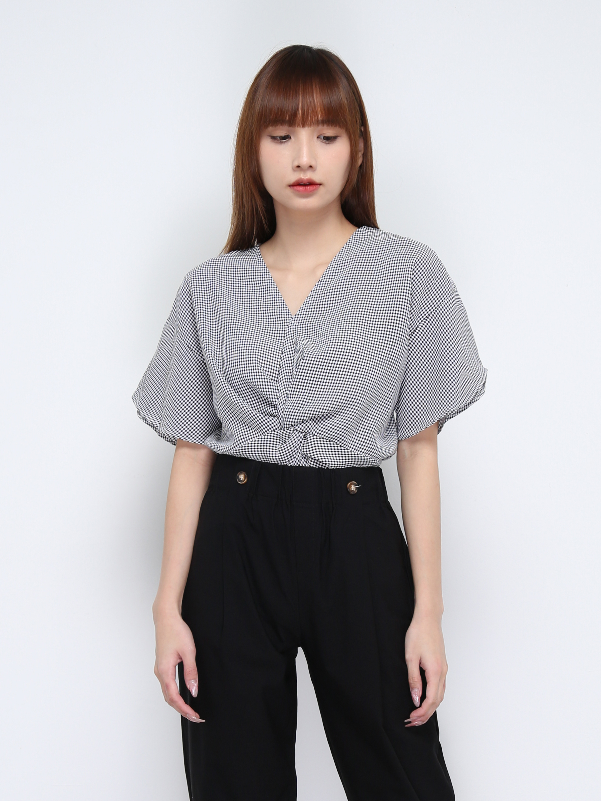V Neck Twist Top 21213