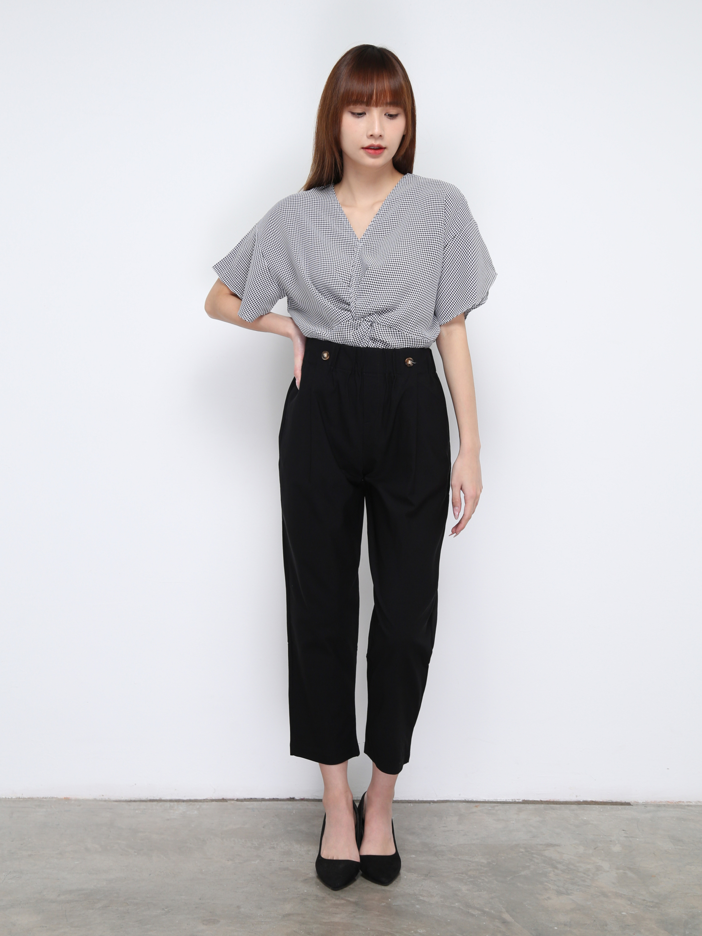 V Neck Twist Top 21213