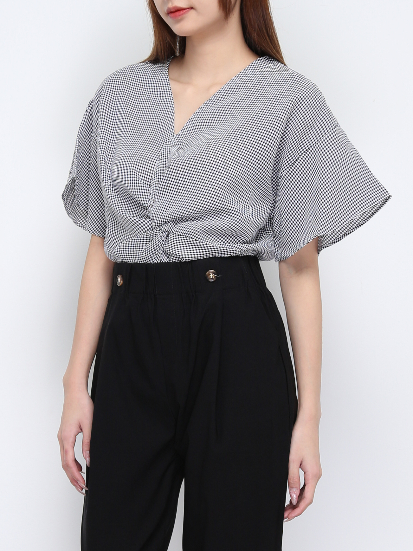 V Neck Twist Top 21213