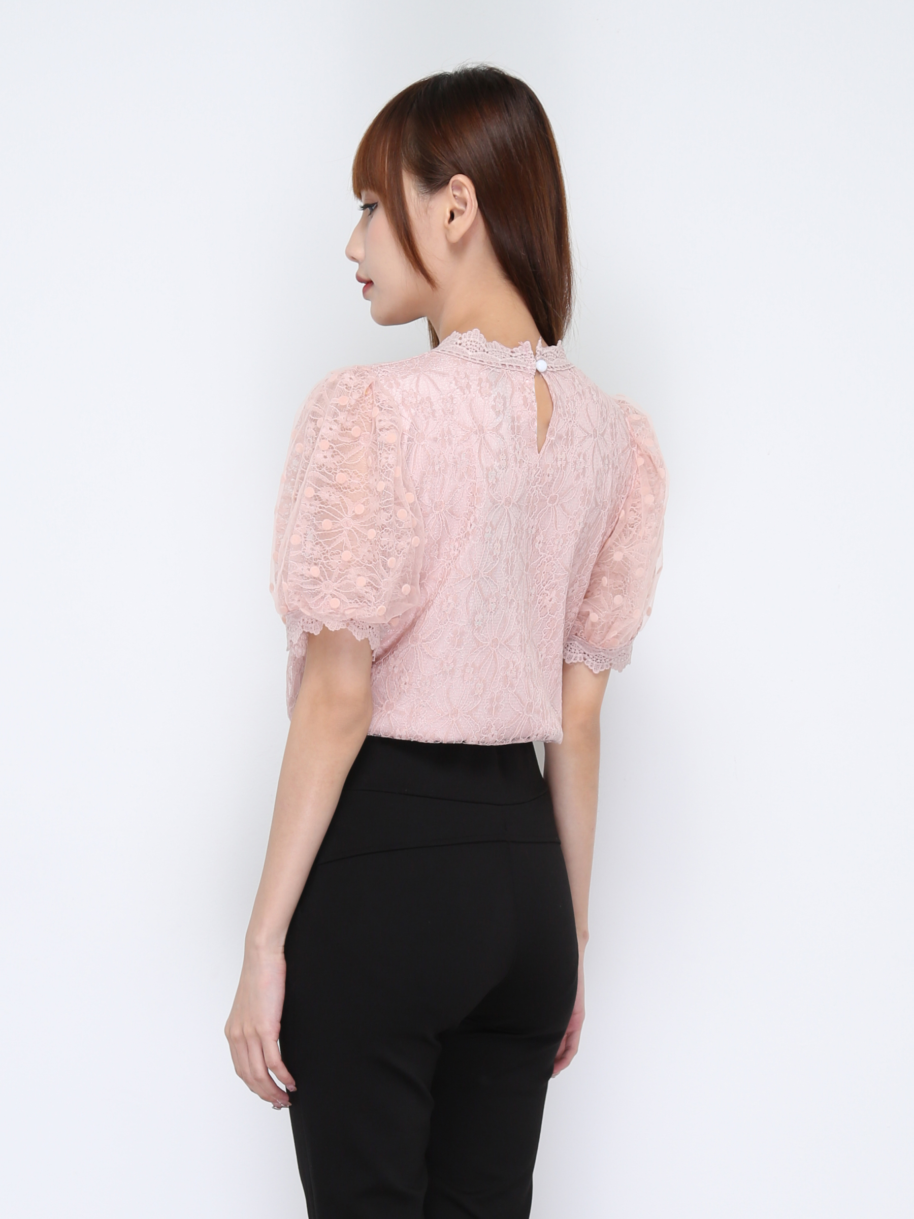 High Waist Decorative Button Front Button Long Pant 20393