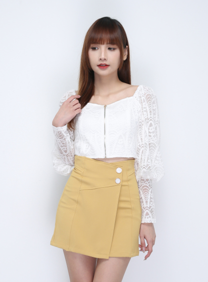 Lace Front Zip Top 21860