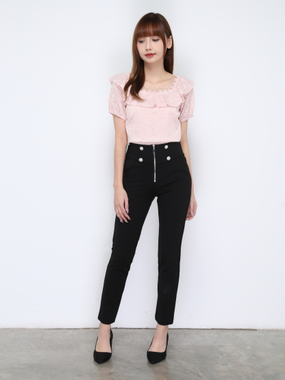 Off Shoulder Lace Ruffles Top 20233