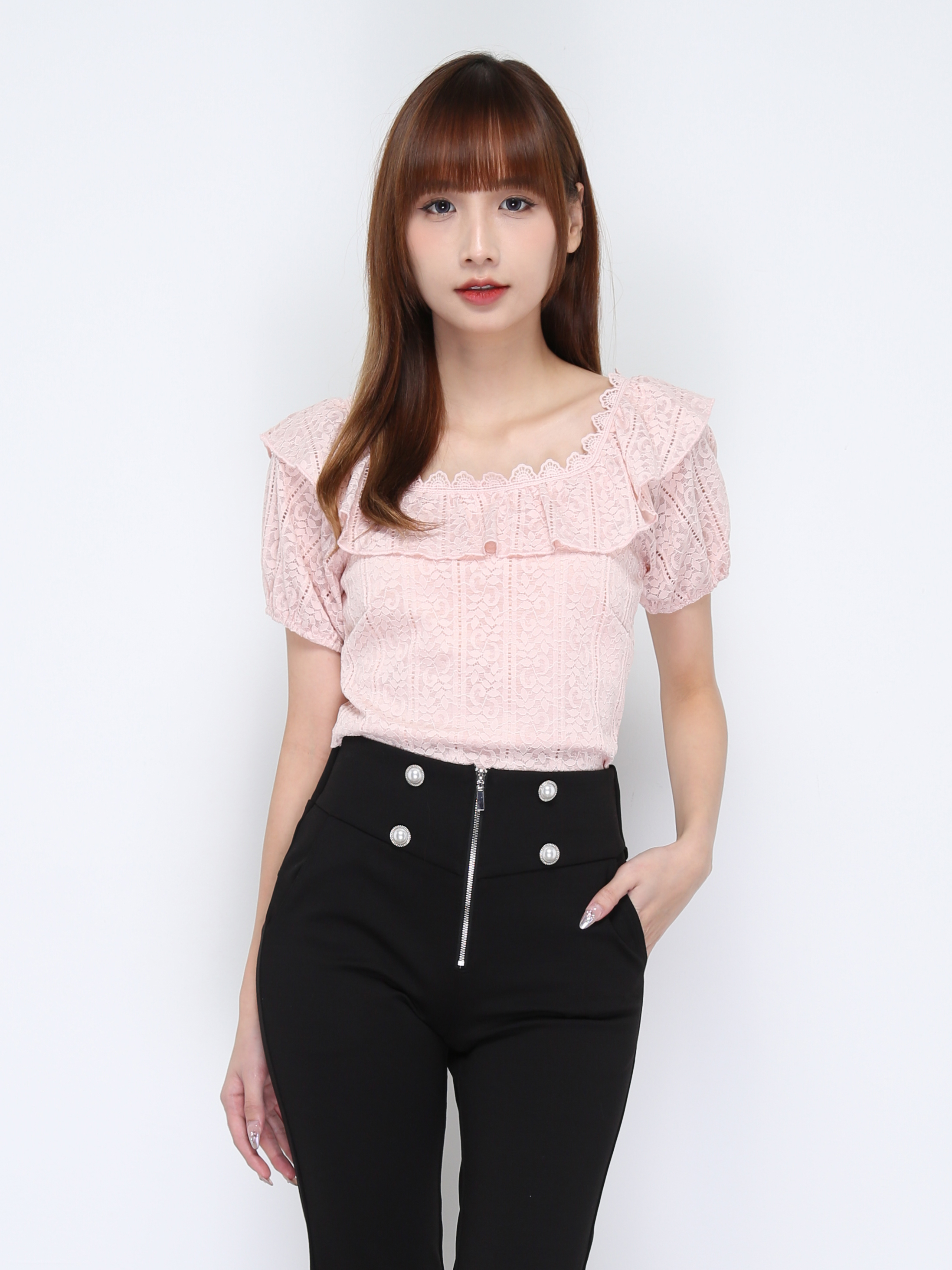 Off Shoulder Lace Ruffles Top 20233