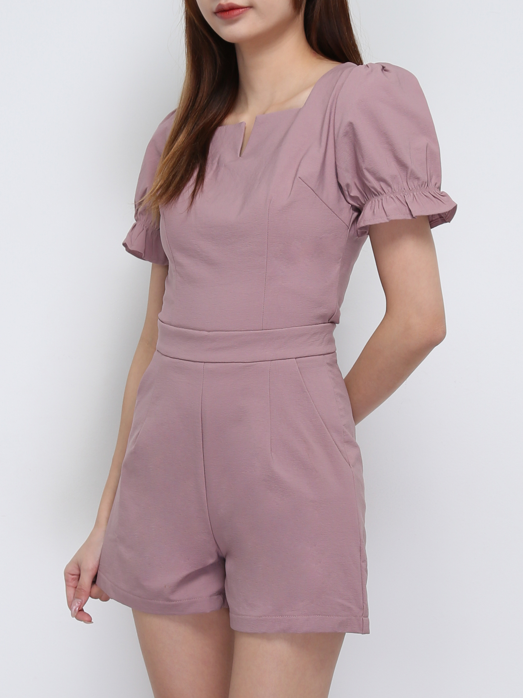 Sweetheart Neckline With Puff Sleeve Set 21274