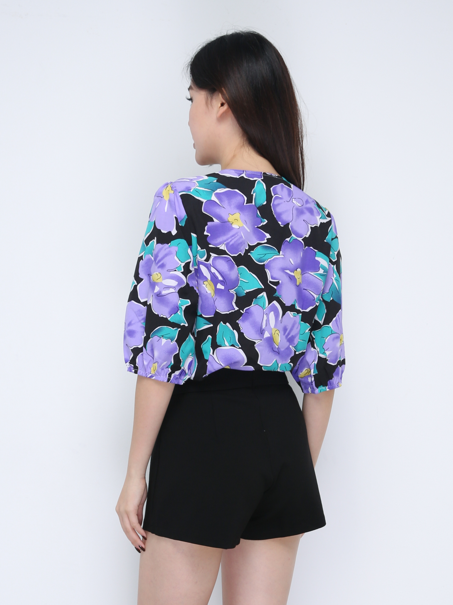 Floral V Neck Top 21581