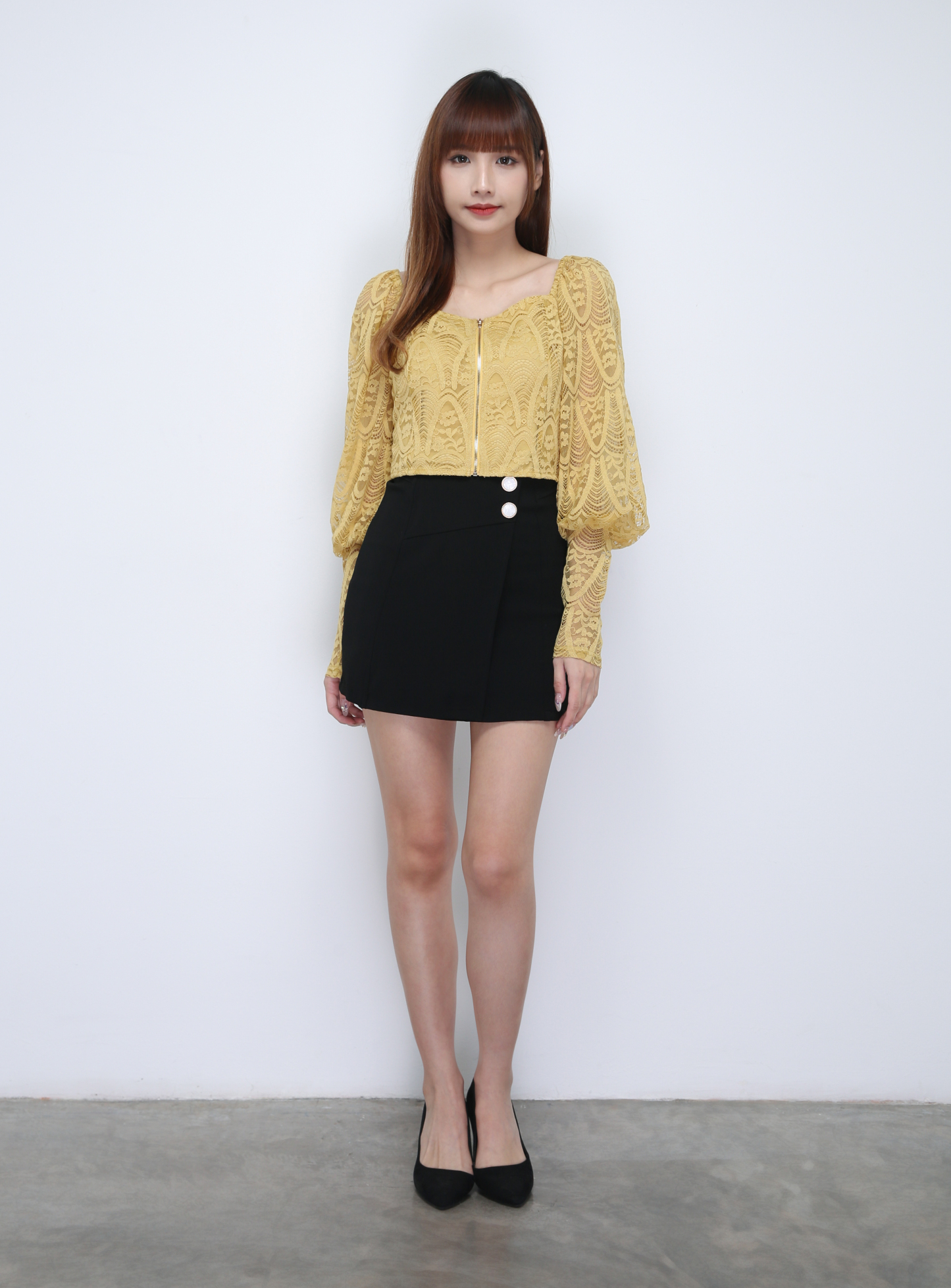 Lace Front Zip Top 21860