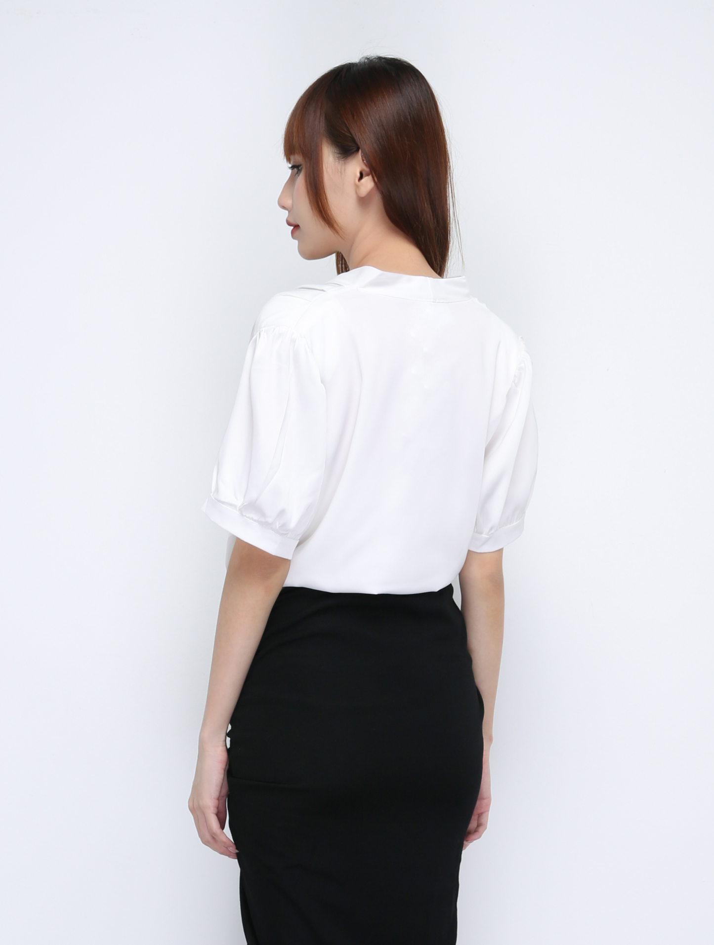 V Neck Decorative Button Top 21346