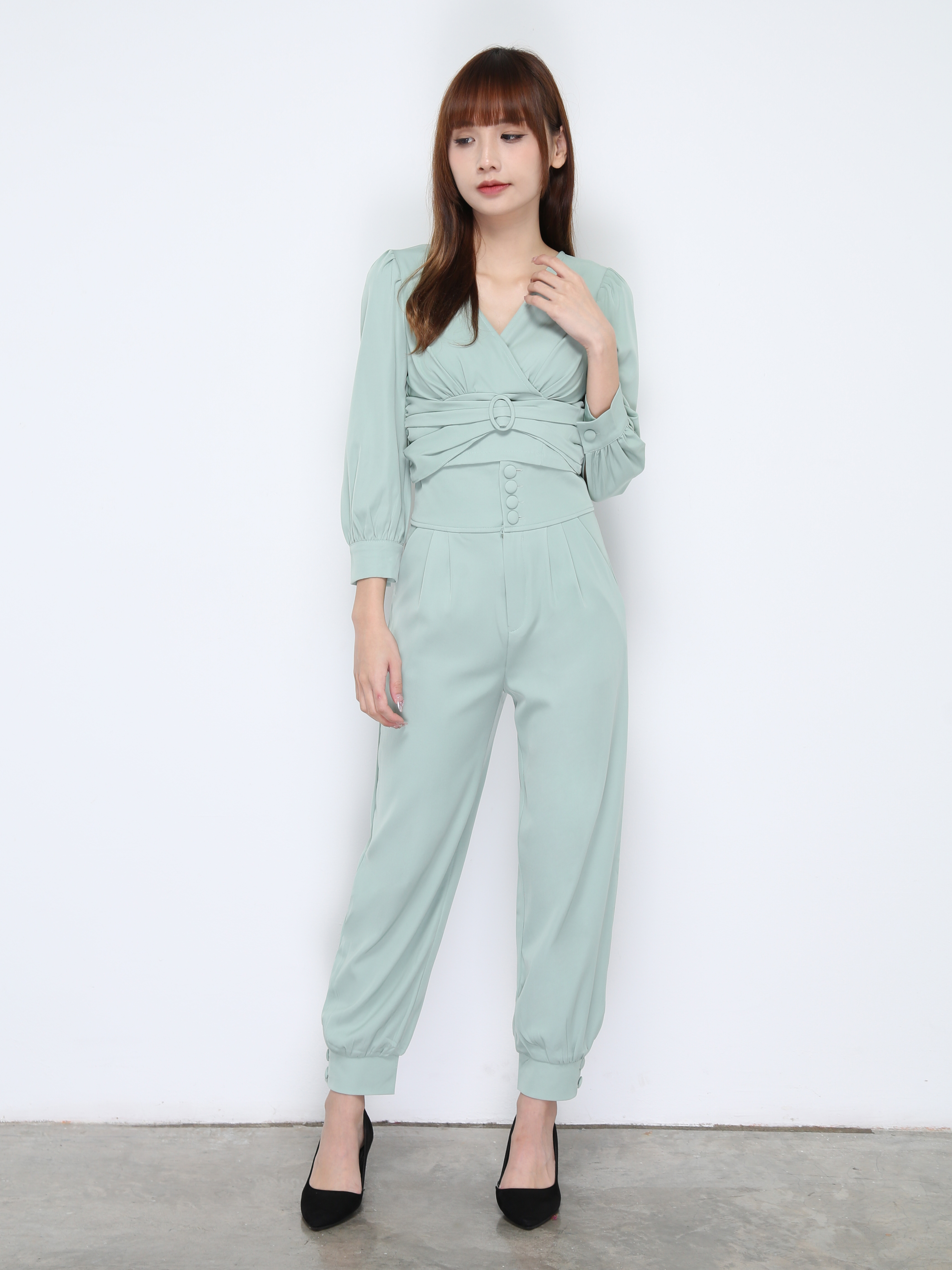 Suit With Long Sleeve Top With Long Pants Set 20655