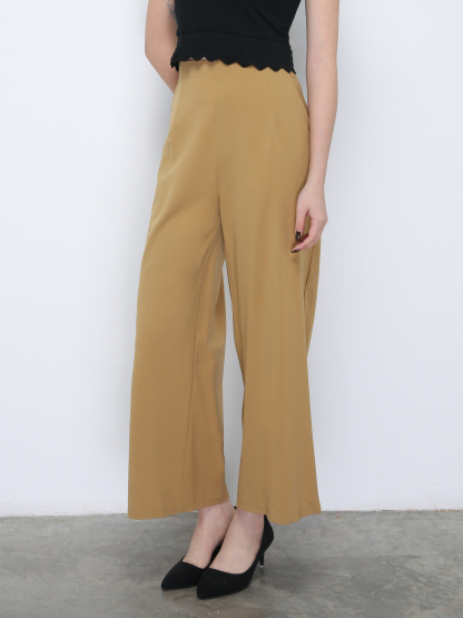 Wide Leg With Waist Strap Long Pants 21635