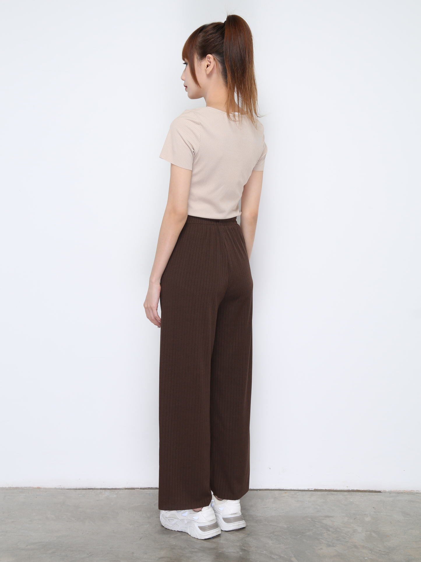Casual Sweetheart Neckline Basic Top With Long Pants Set 20662