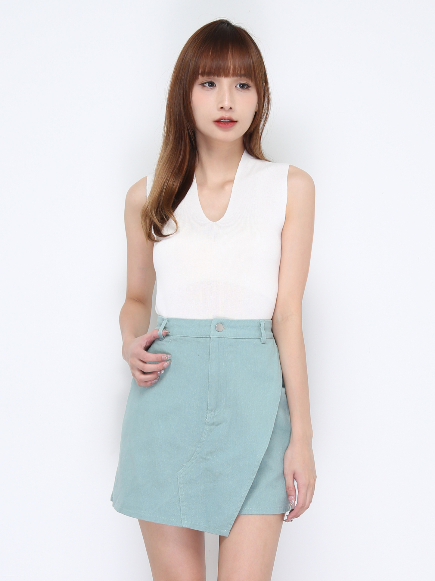 High Waist Wrap Skirt 19946