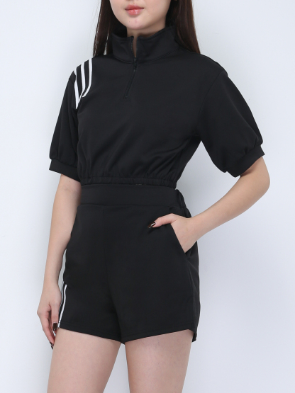 Sport Wear Front Zip With Turtle Neck Set 21813