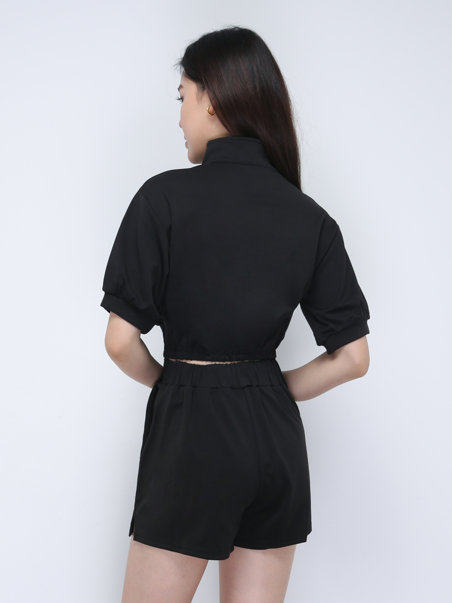 Sport Wear Front Zip With Turtle Neck Set 21813