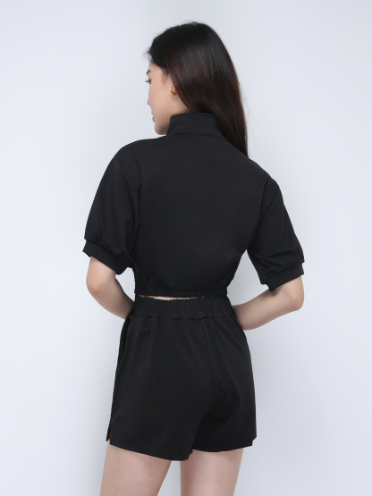 Sport Wear Front Zip With Turtle Neck Set 21813