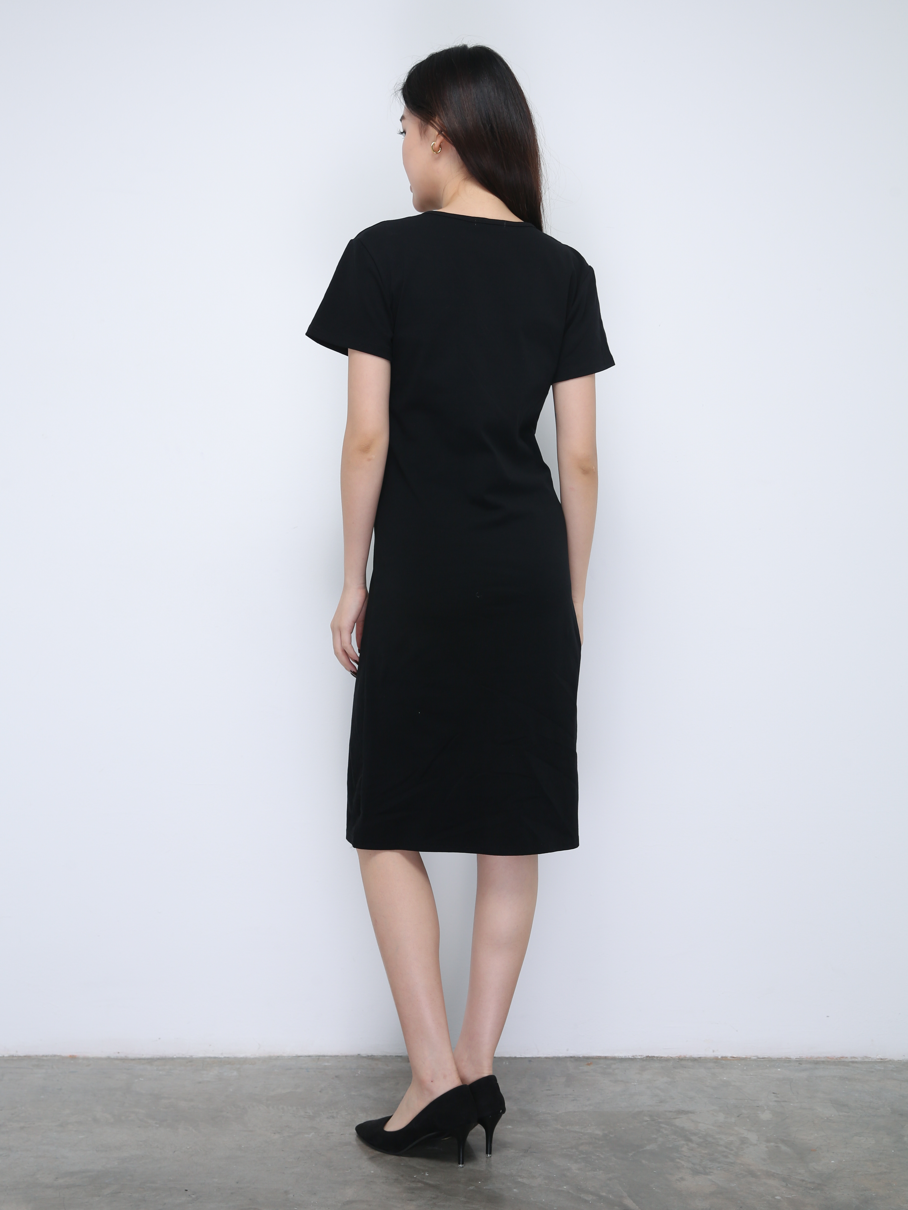 Fake Two Piece With Side Drawstring Dress 21893