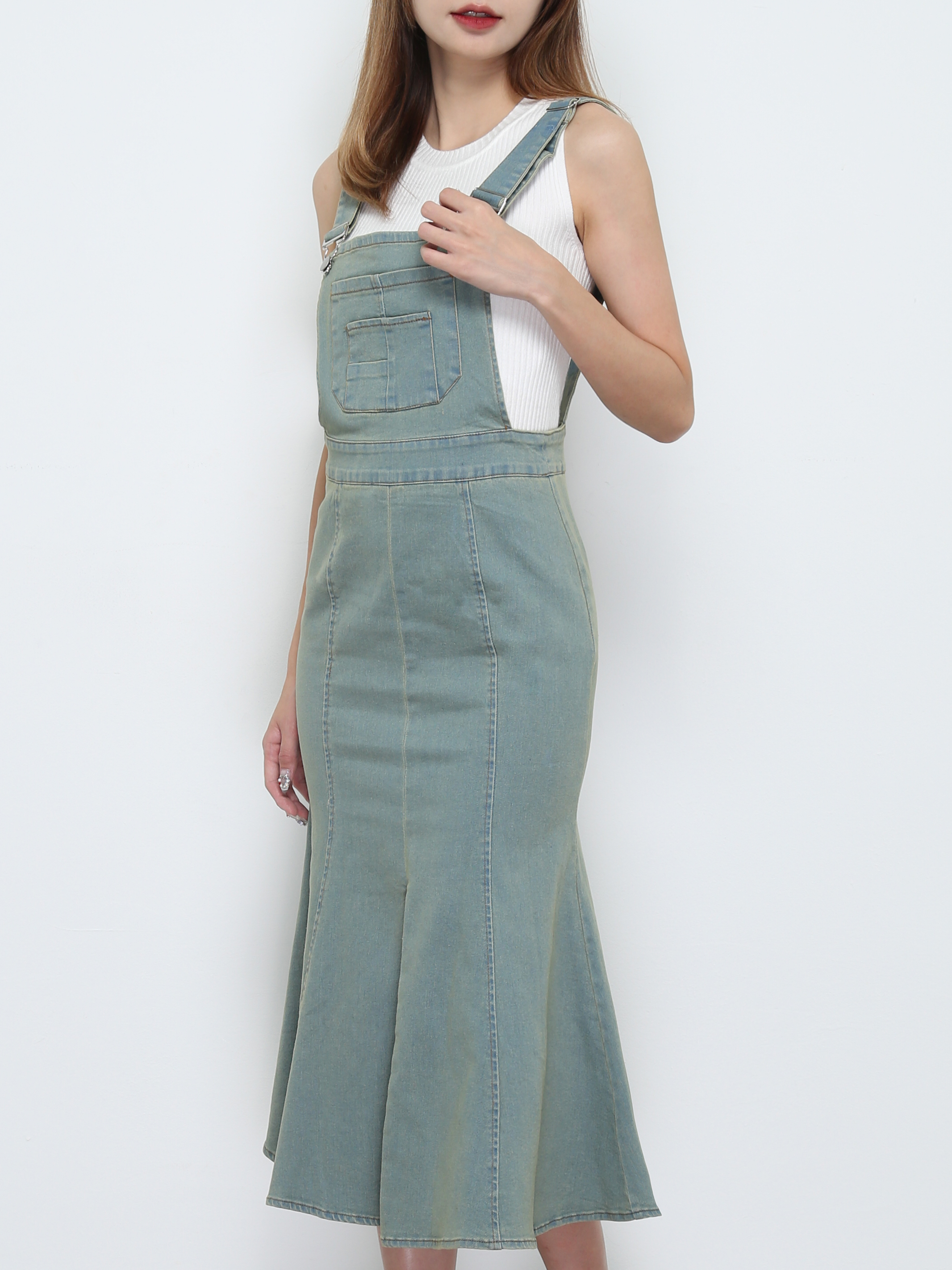 Denim Ruffles Dress 32329