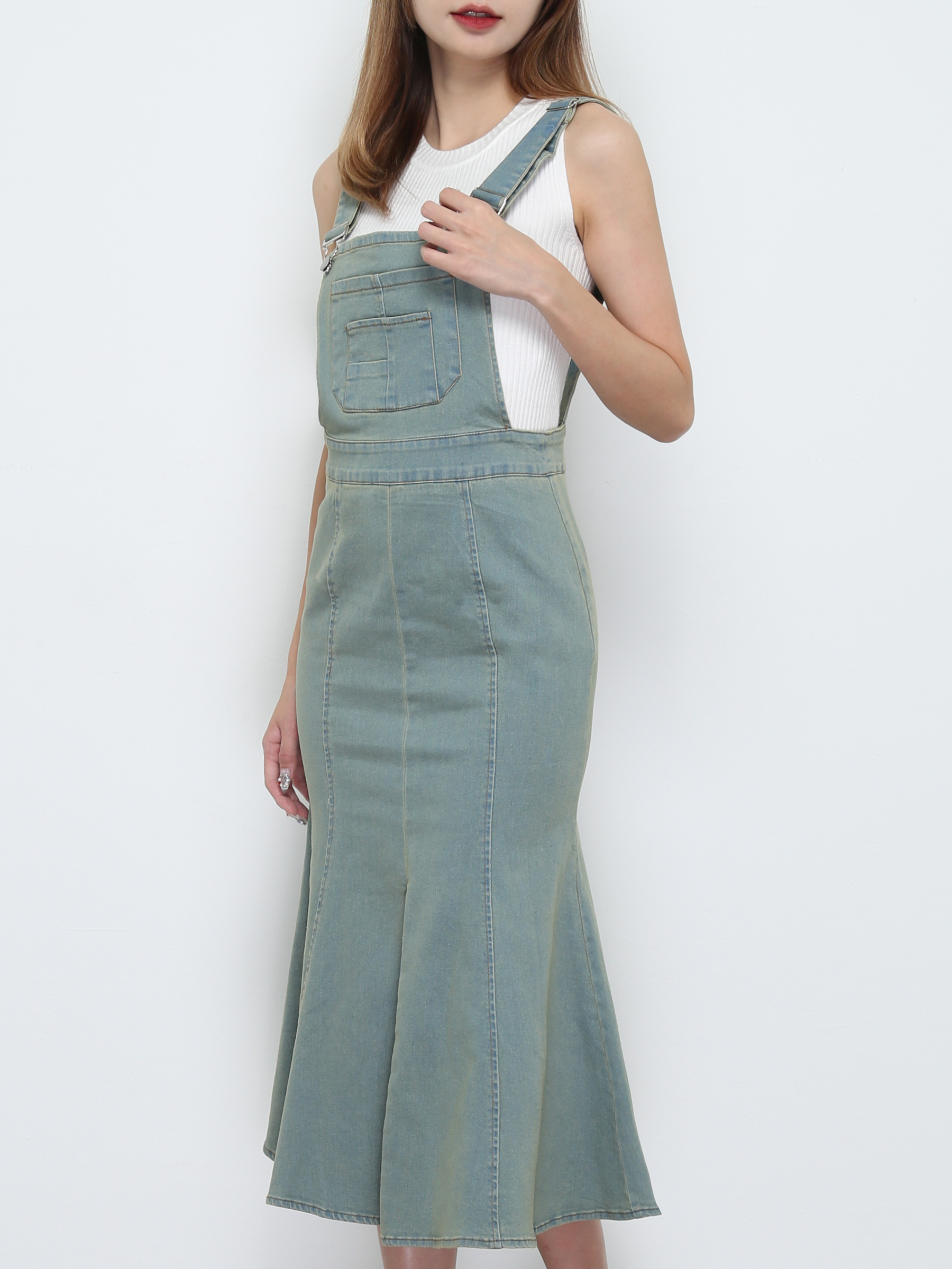 Denim Ruffles Dress 32329