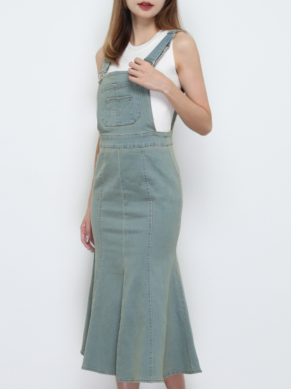 Denim Ruffles Dress 32329