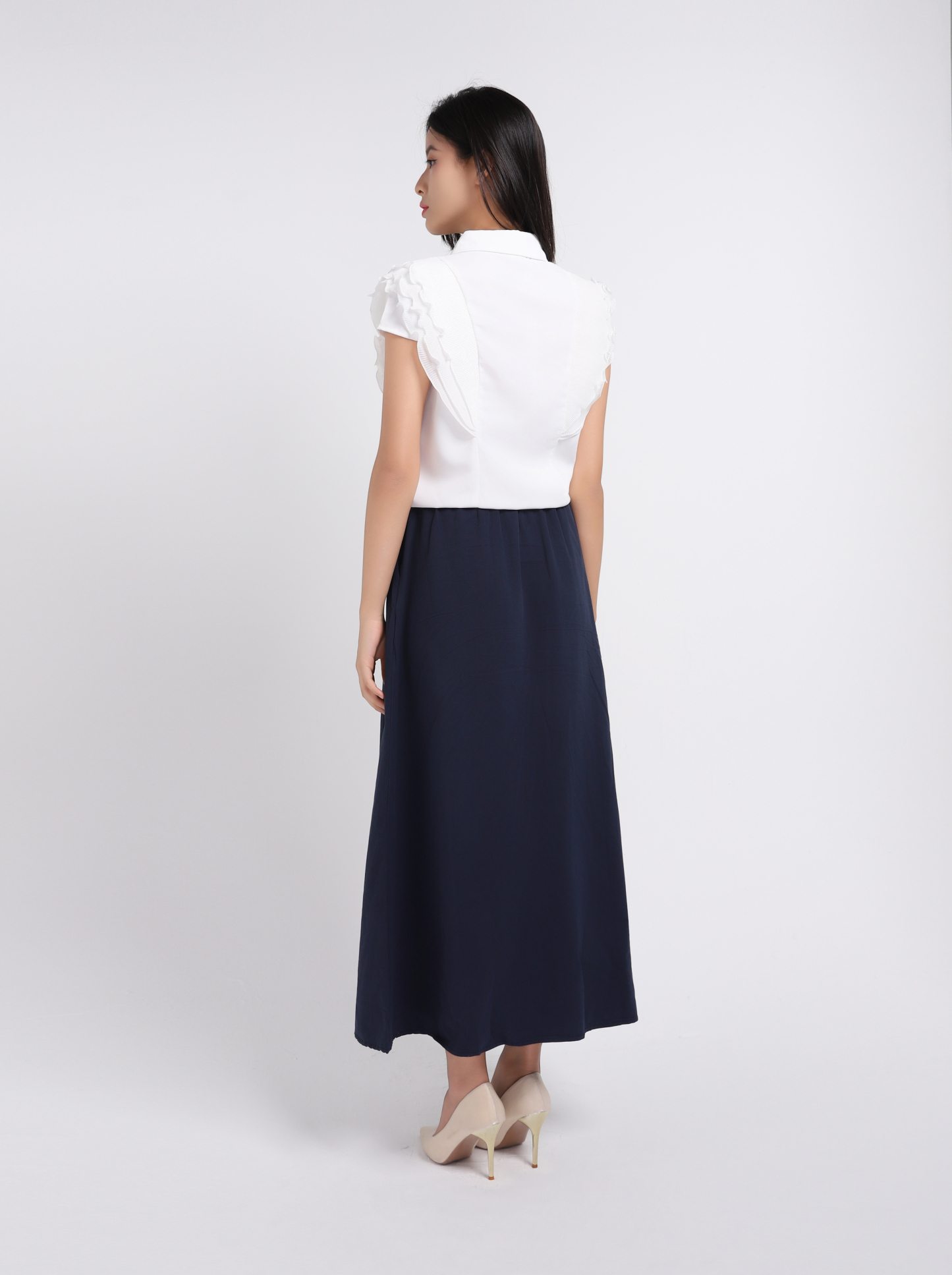 Layered Ruffles Sleeve Top 43446