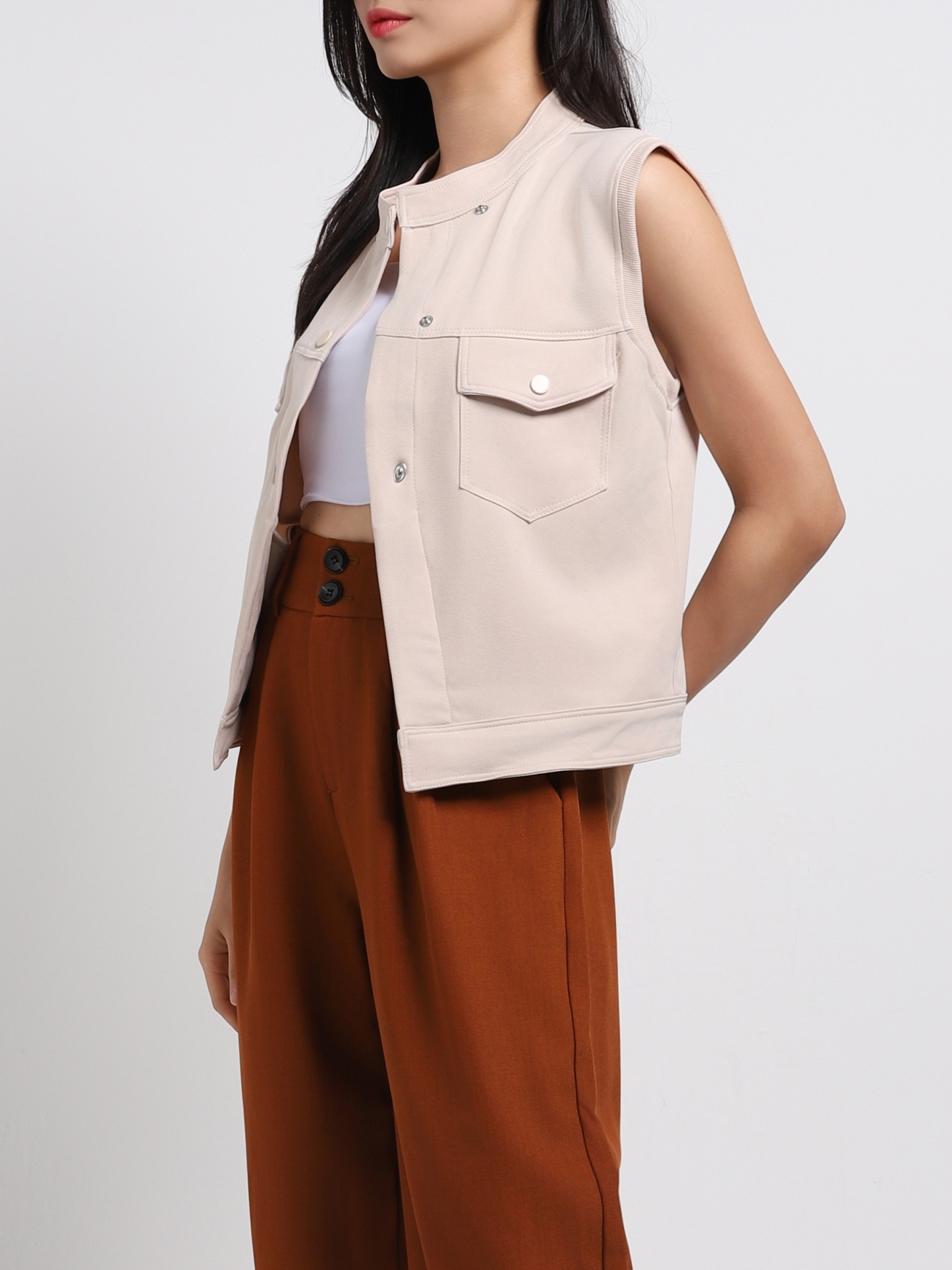 Sleeveless Front Pocket Top 44183