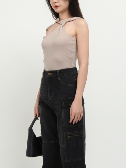 Off Shoulder With One Side Strap Top AC774