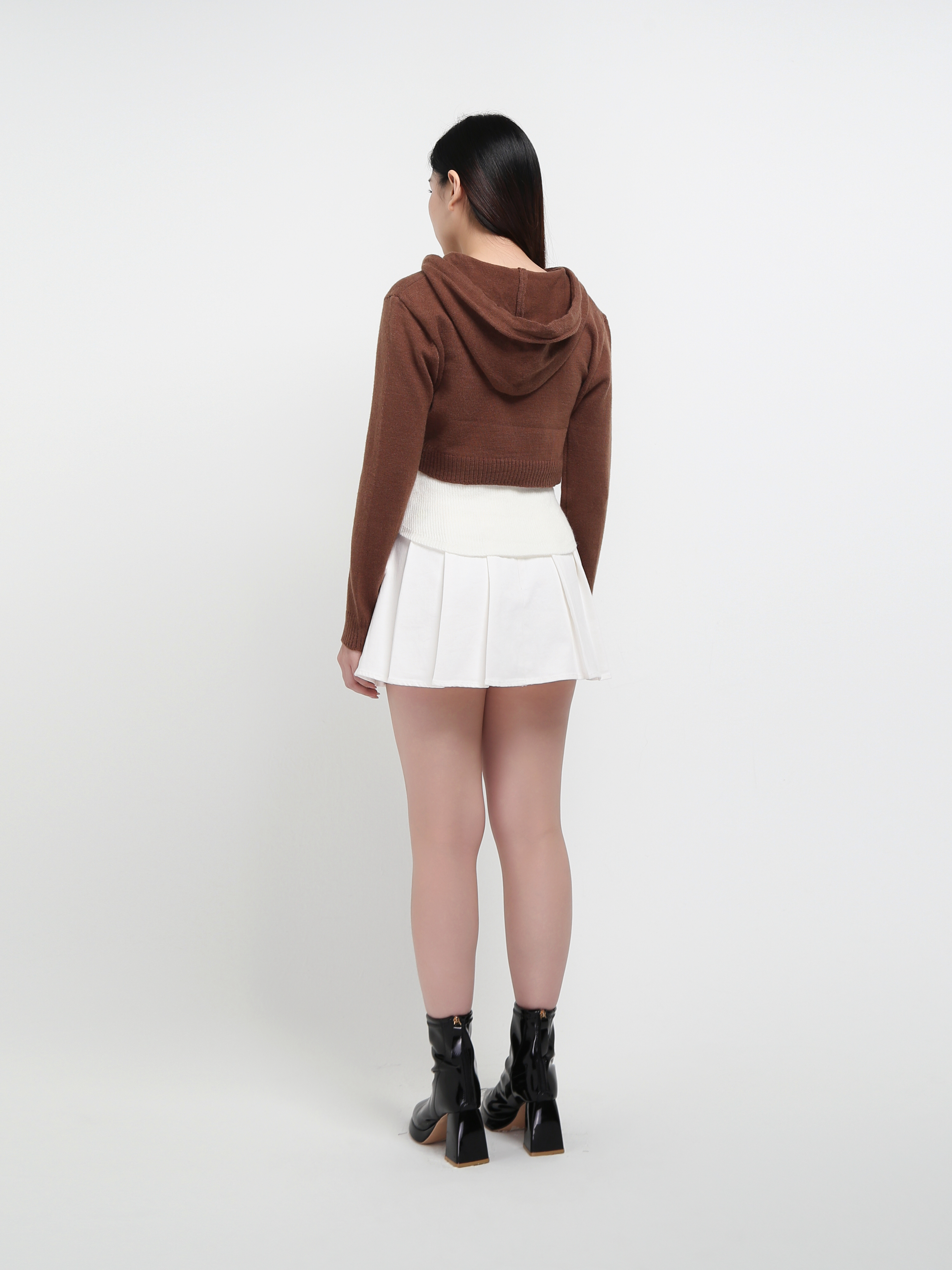 With Cap Front Zip Top Set 45152