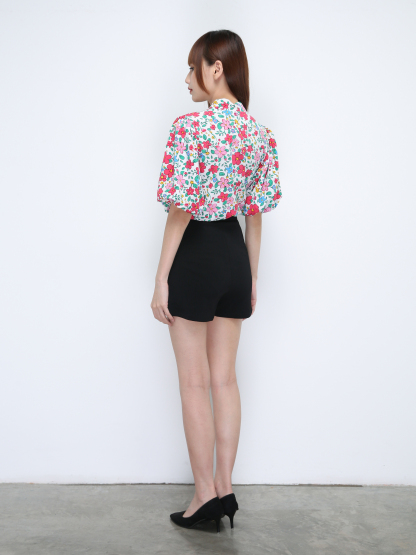 High Waist Square Button Skirt Pants 21516