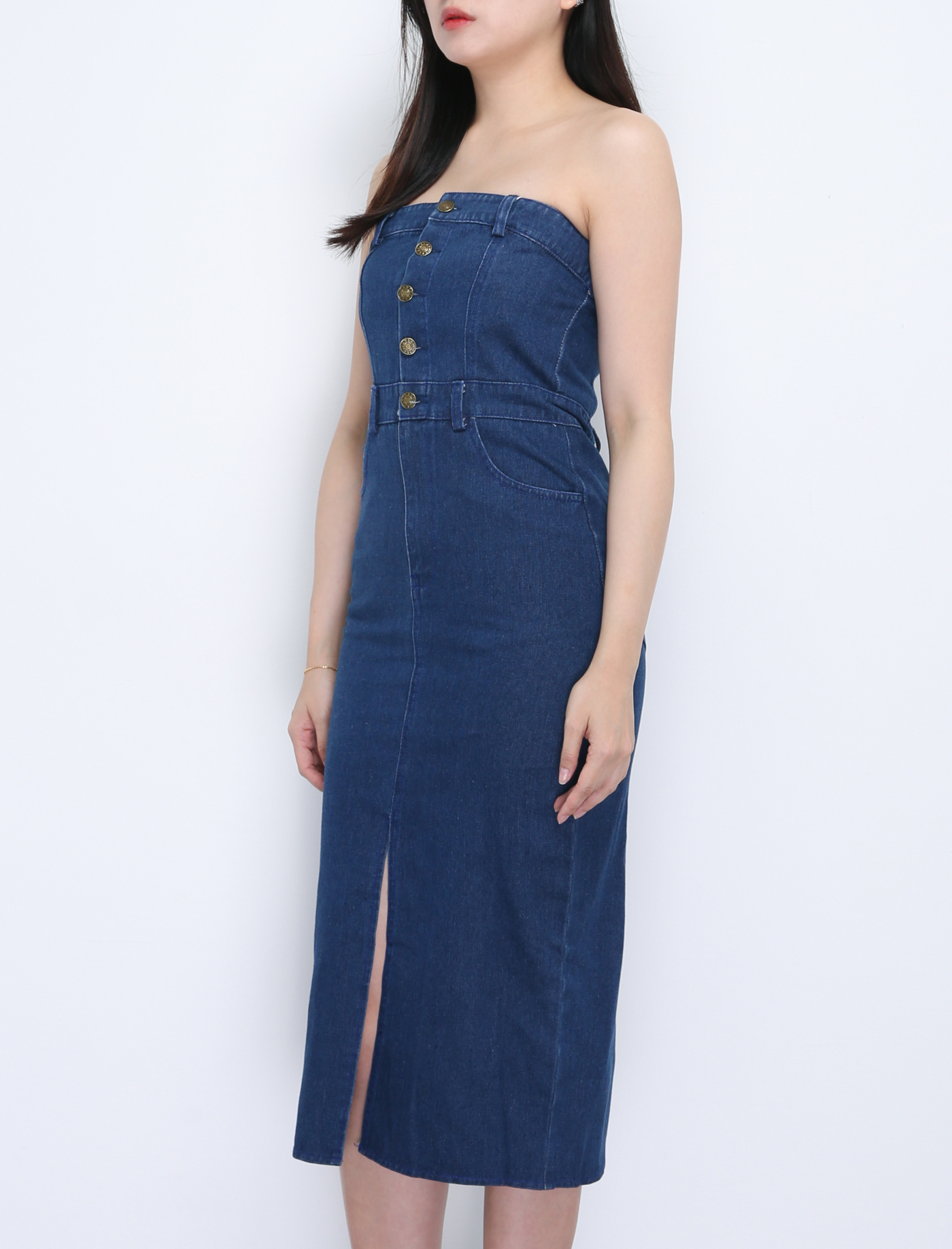 Denim Tube Dress 35602