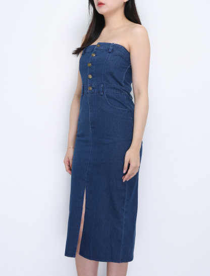 Denim Tube Dress 35602
