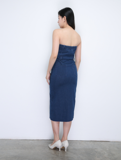 Denim Tube Dress 35602