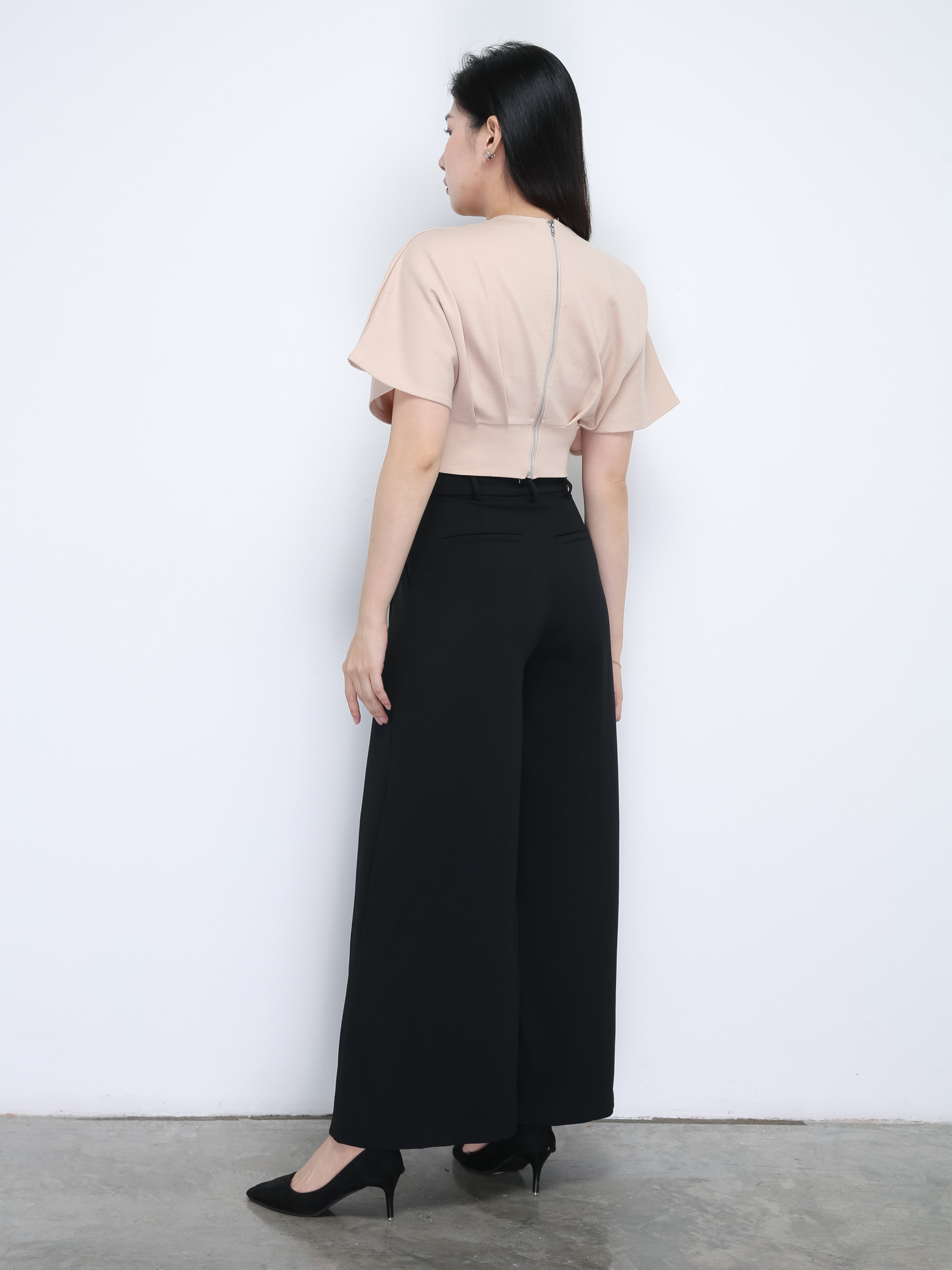High Waist Side Pocket Long Pants 35725