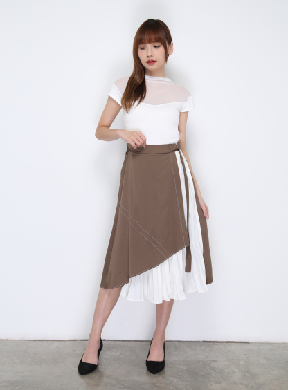 Wrap With Pleated Lonbg Skirt 20834