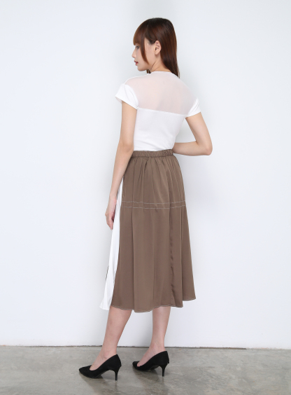 Wrap With Pleated Lonbg Skirt 20834