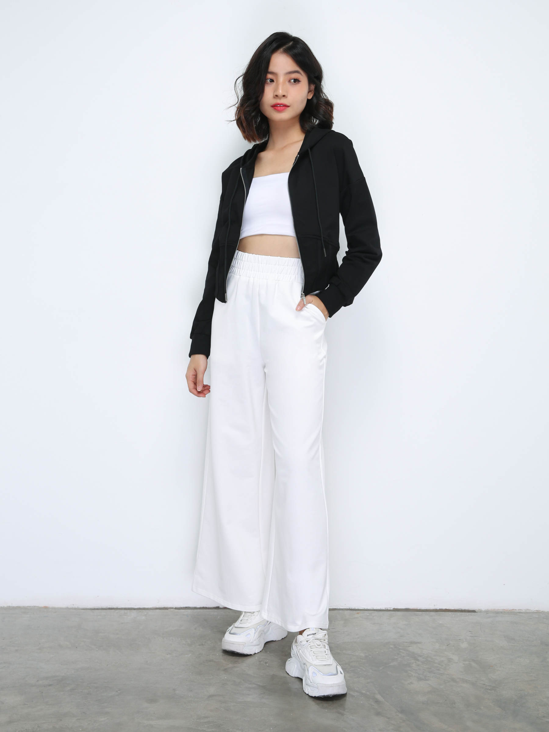 Front Zip With Cap Top DJ018