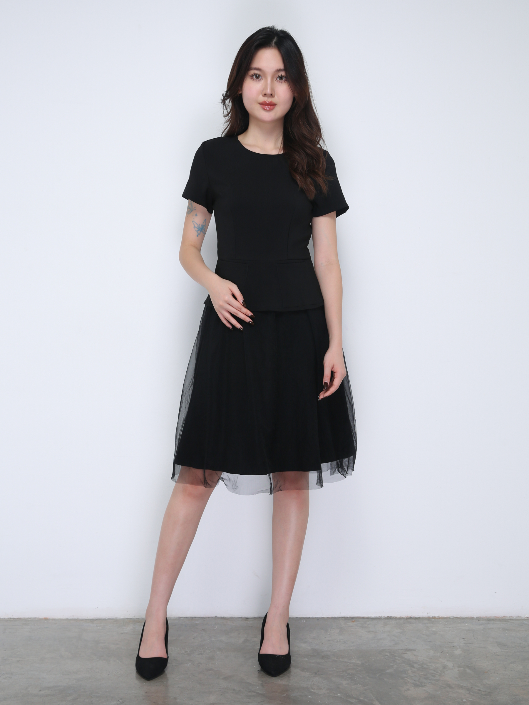 Short Sleeve Back Zip Dress 36313