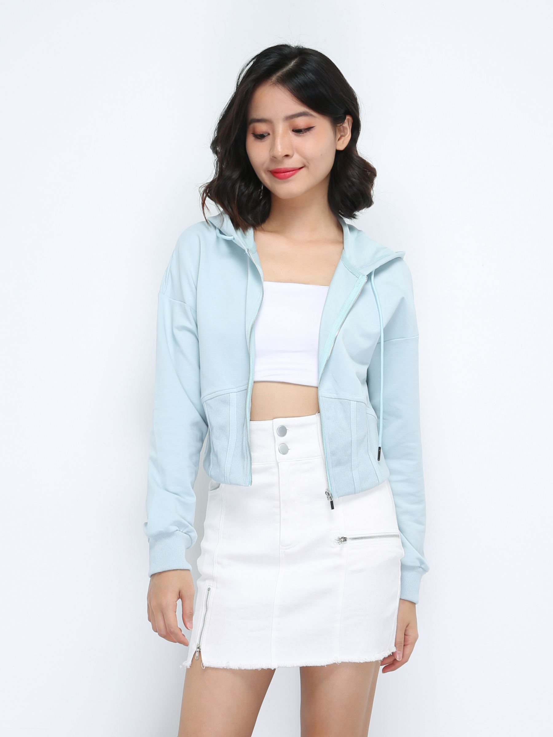 Front Zip With Cap Top DJ018