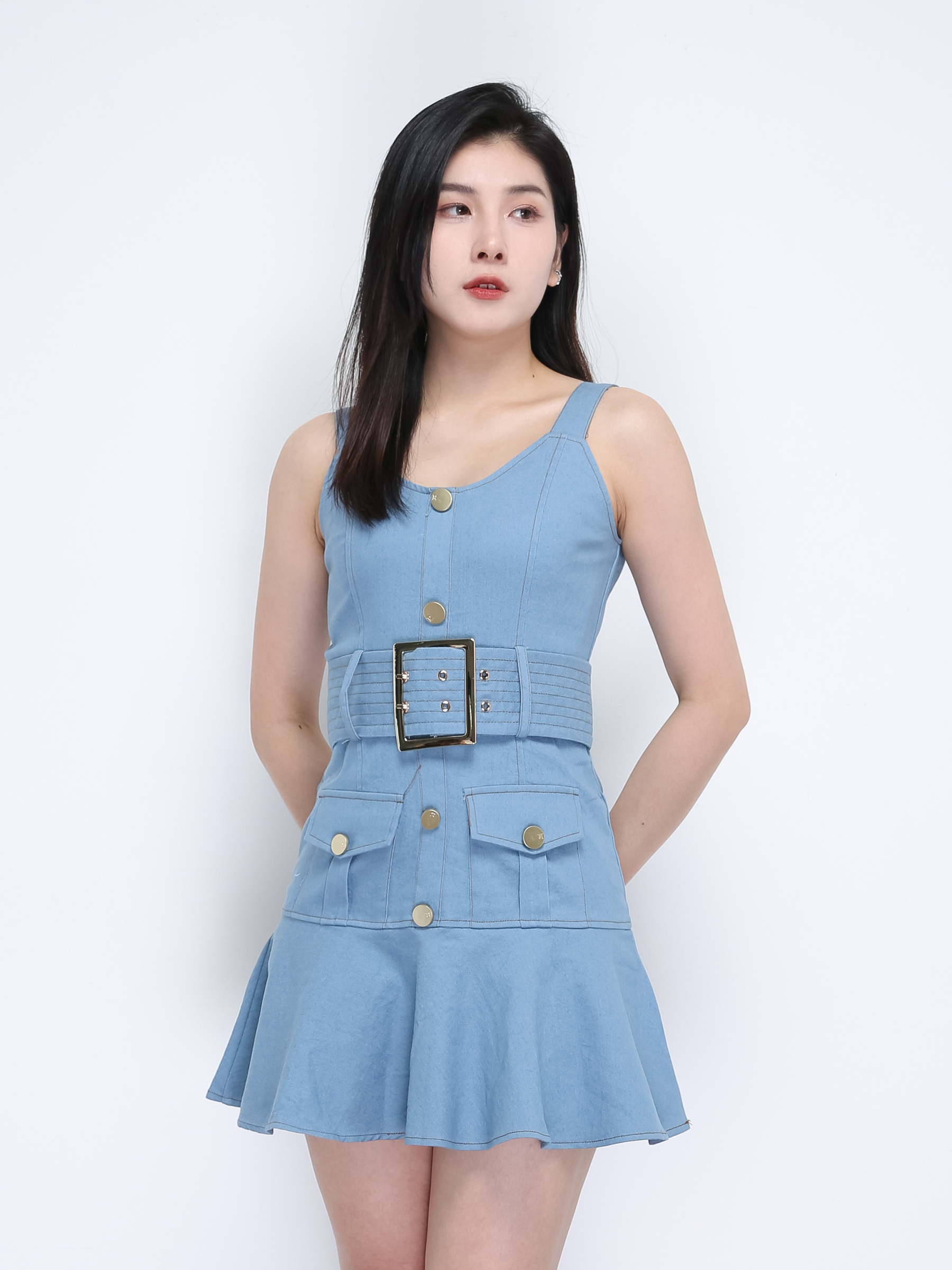 Elegant Wear With Belt Jumpsuit 35591