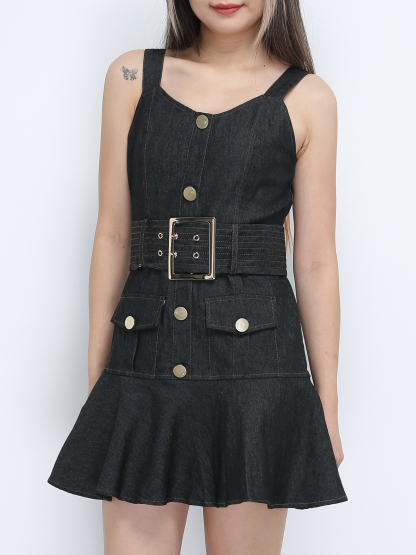 Elegant Wear With Belt Jumpsuit 35591