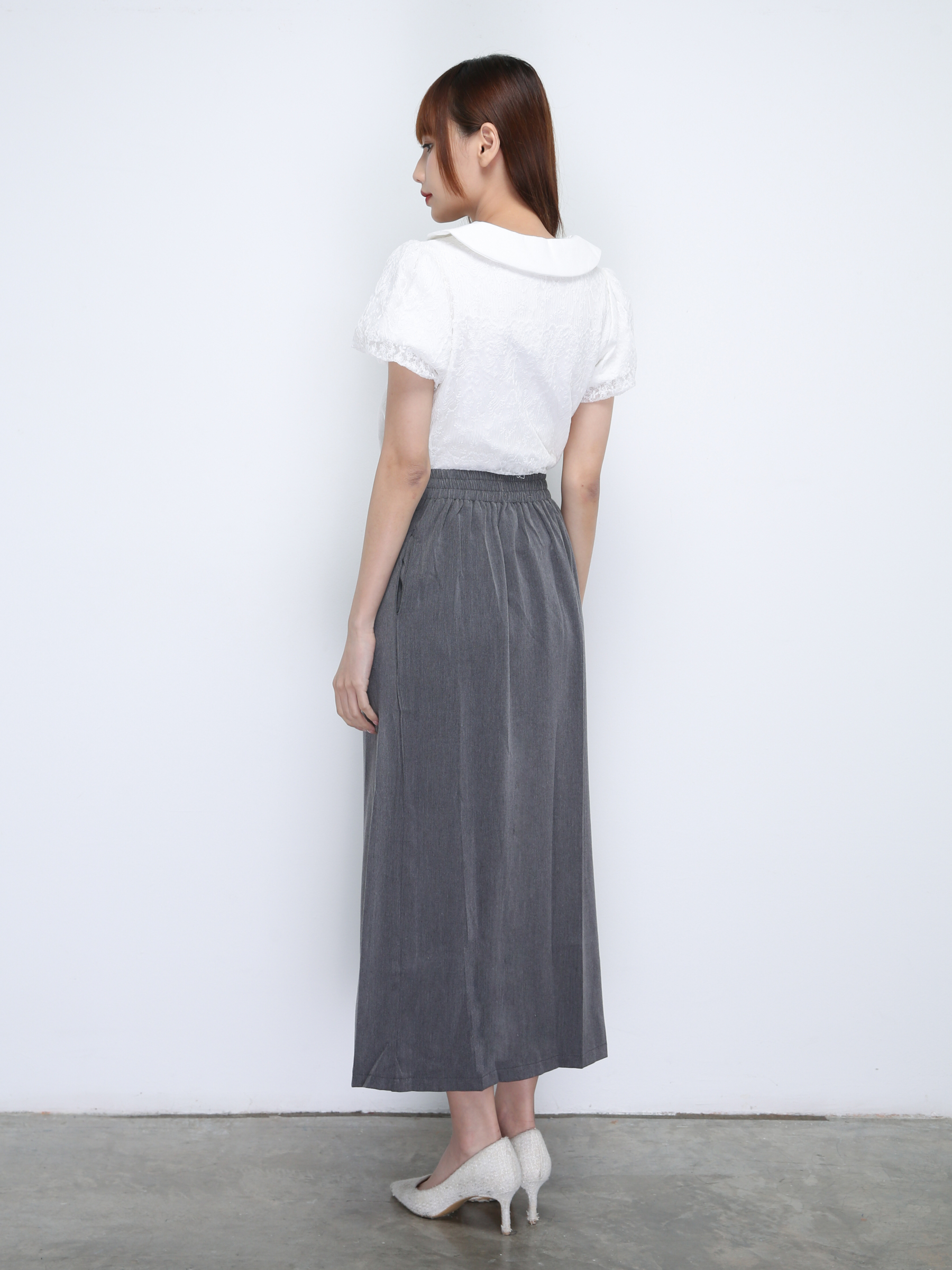 High Waist Front Split Skirt 21529