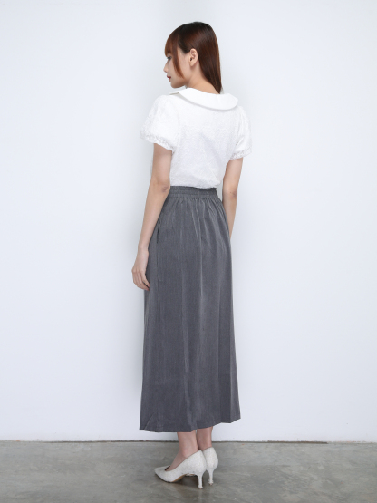 High Waist Front Split Skirt 21529