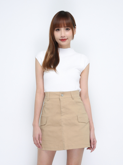 Side Pocket Short Skirt 21478
