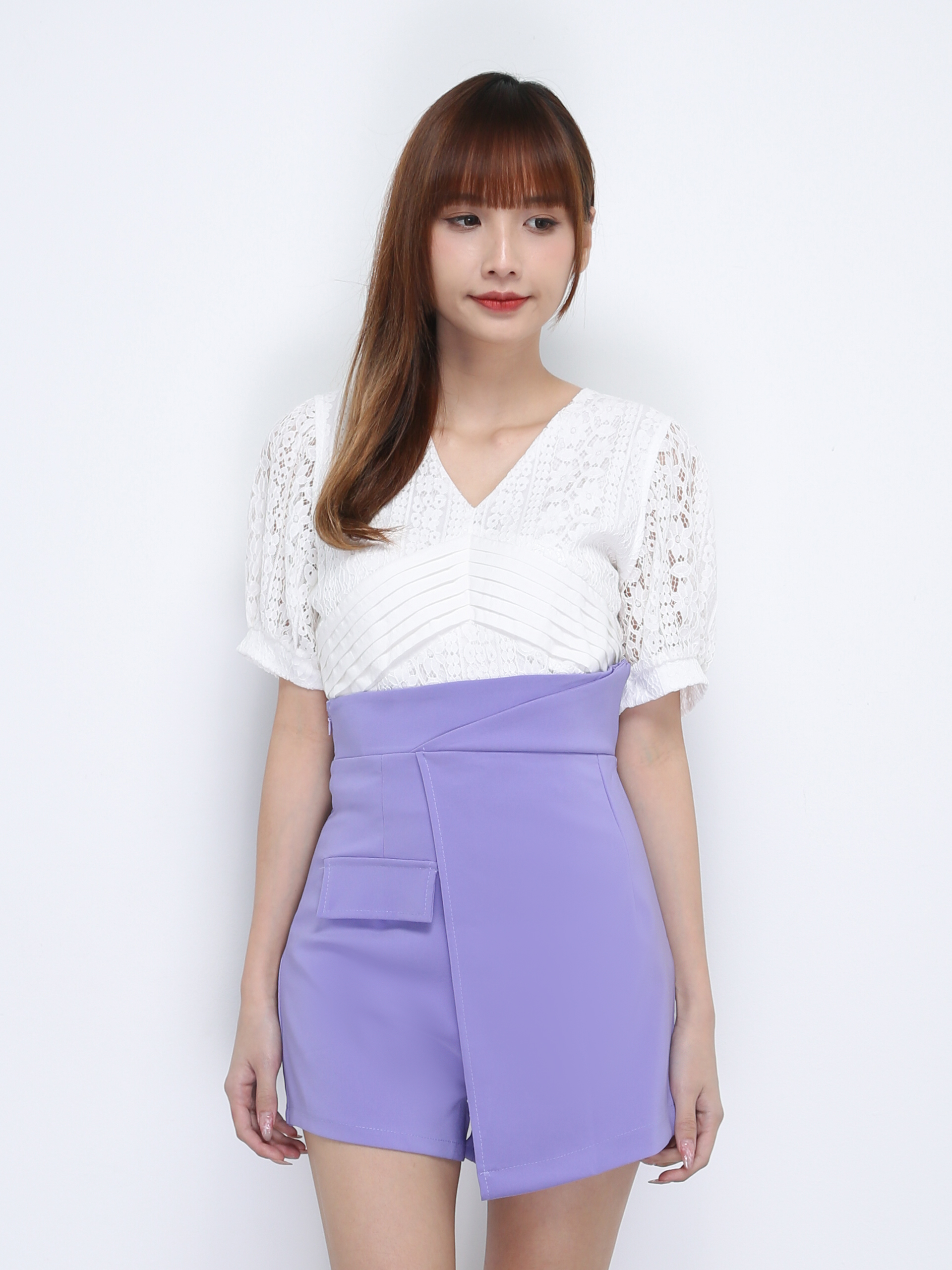V Neck Crochet Top 21340
