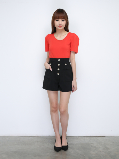 Round Neck Plain Top 21465