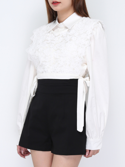 Two Piece Lace Blouse 20538