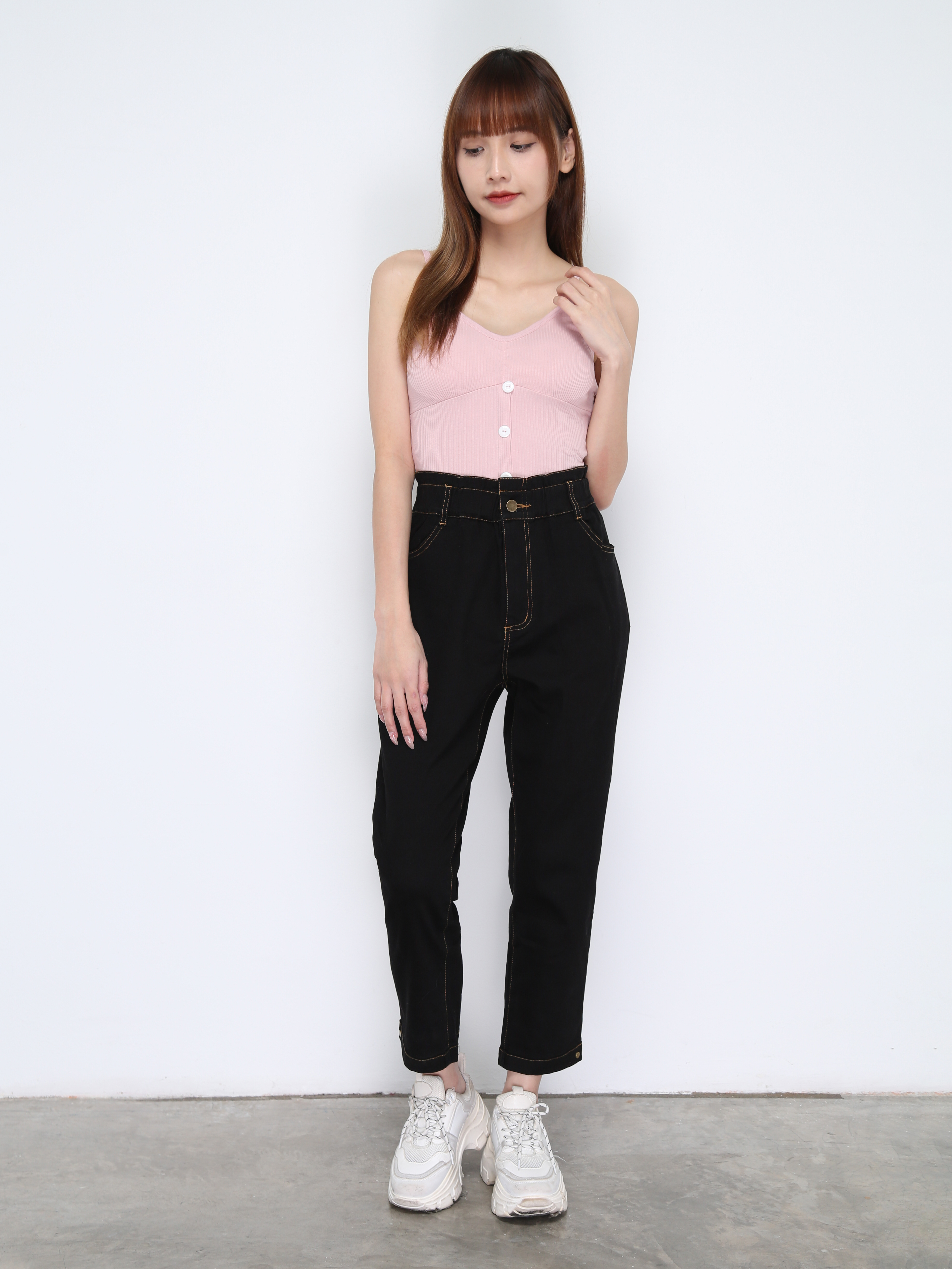 Denim Waist Stretchable Long Pants 21106