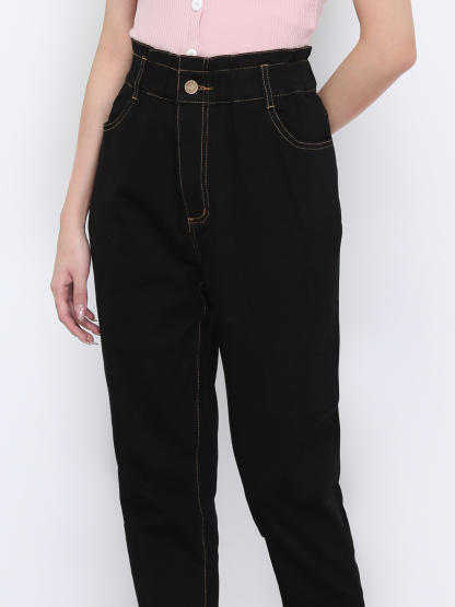 Denim Waist Stretchable Long Pants 21106