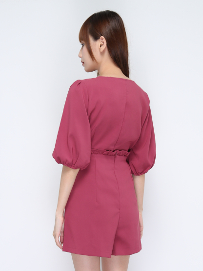 Square Neck With Decorative Button Set 21117