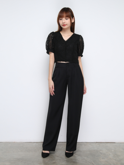 V Neck Lace Top 21235