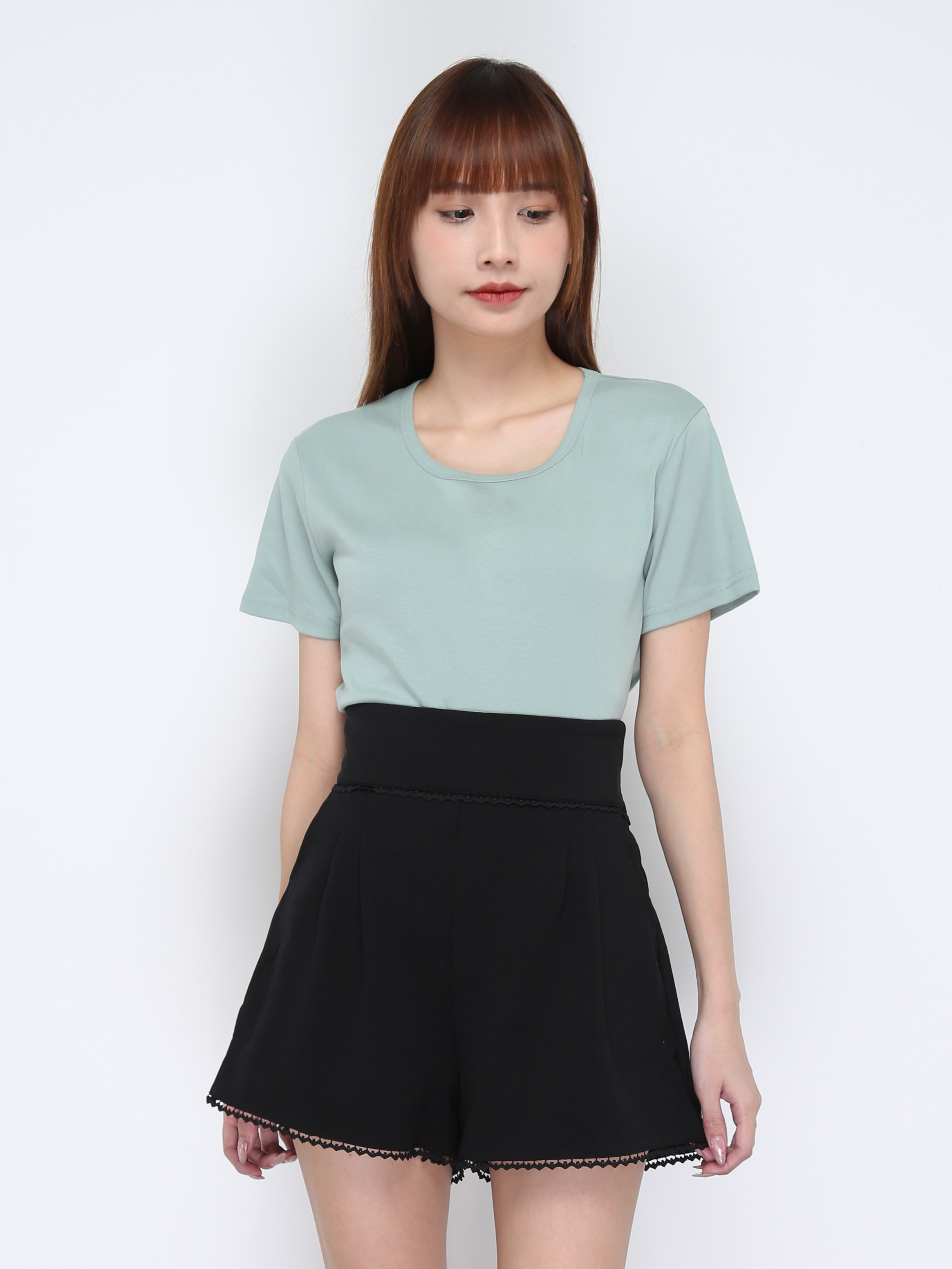 Round Neck Plain Top 21012